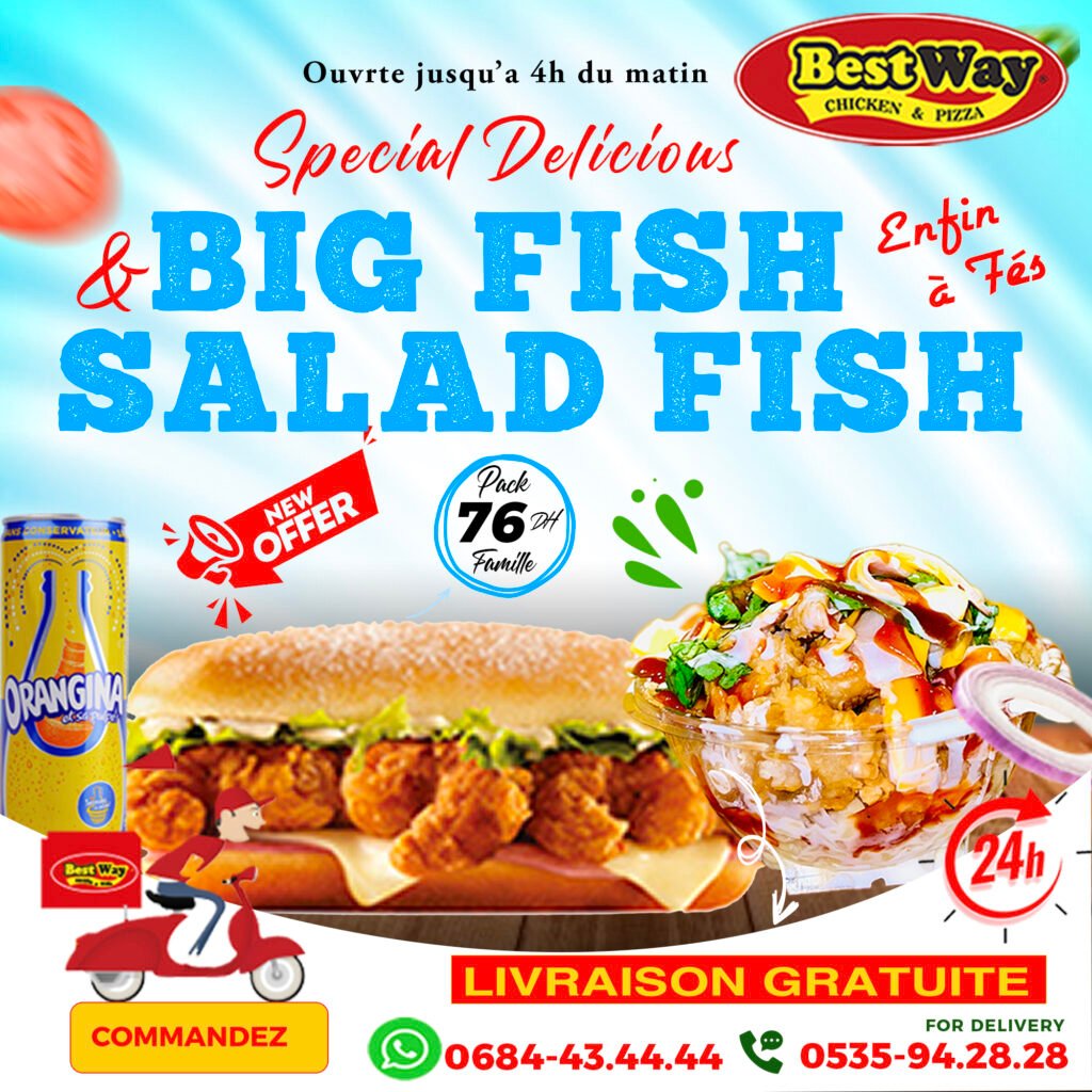 Mega Big Fish aves Salade Fish